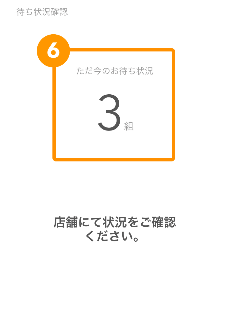 22 Airウェイト カスタマー 店舗詳細ページ ただ今のお待ち状況 3組