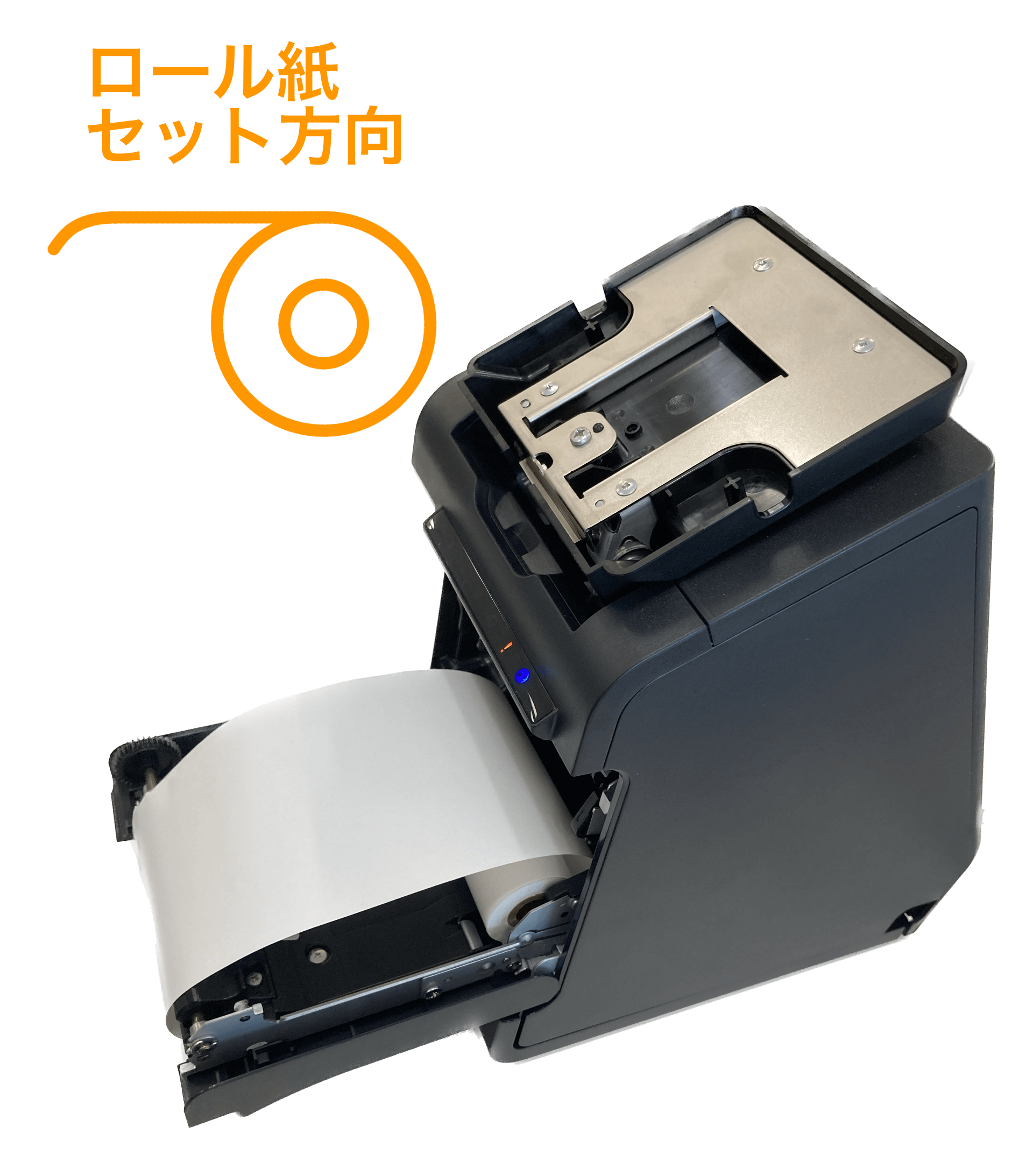 01 EPSON・据え置き型プリンターTM302-S1W / TM302-S1B / TM302-S2W / TM302-S2B ロール紙をセットする