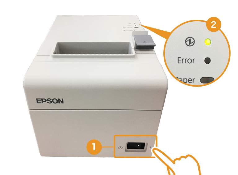 EPSON・据え置き型プリンターTM202BI136 / TM202BI036 電源オン