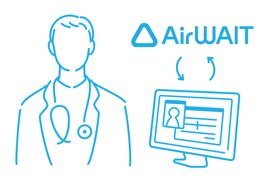 Airウェイト PHC株式会社 電子カルテ Medicom-HRf 連携イメージ